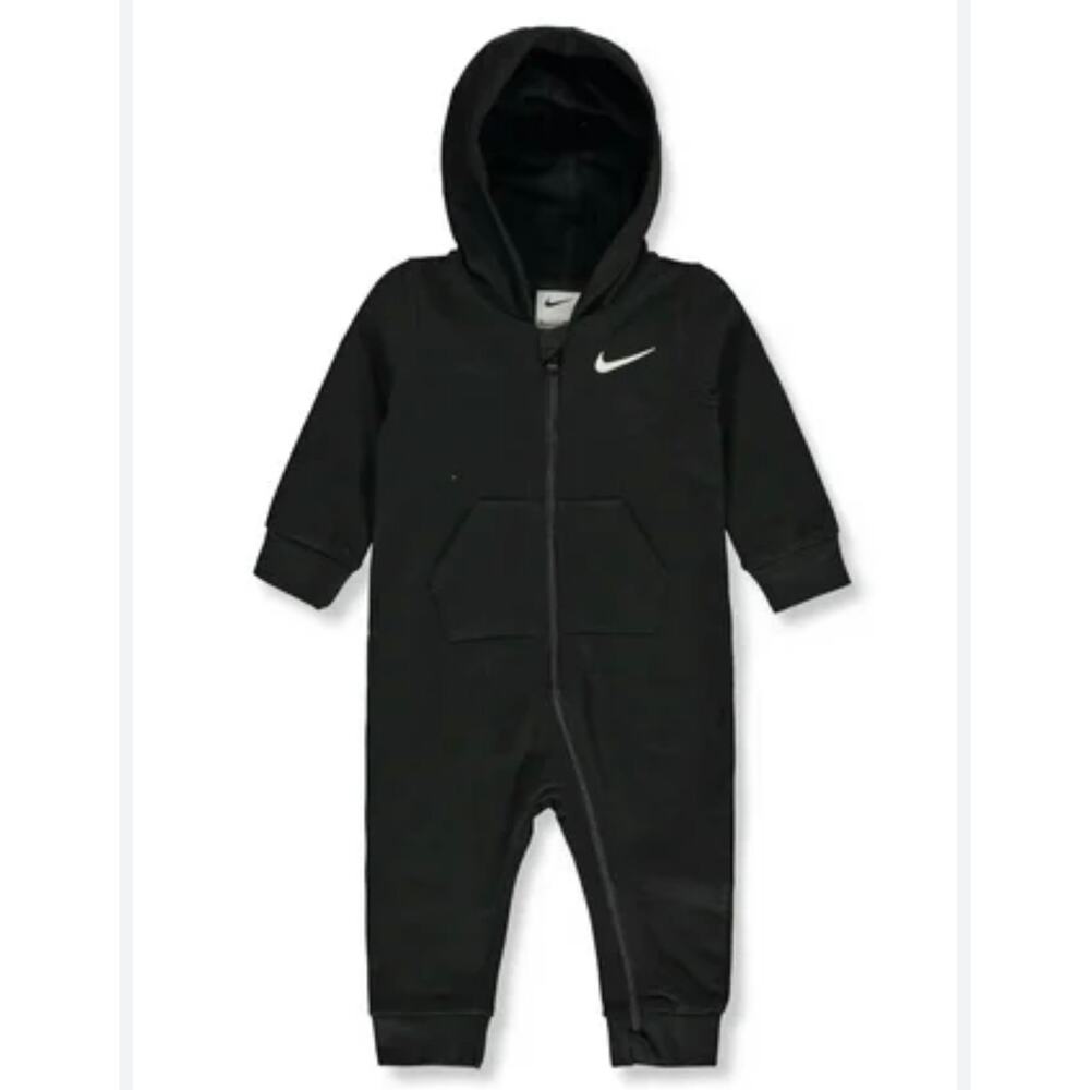 Nike Black Hooded Romper Baby Coverall Newborn